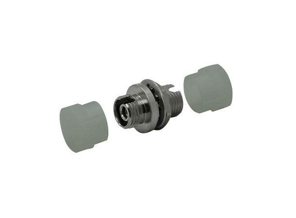Adapter SM/MM FC Transparent dustcap Metal, D-hole, Zr. sleeve 